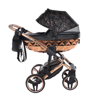Junama black — pram & pushchair set, made in Europe | Butterflies Baby UK