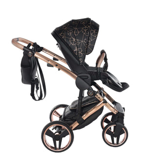 Junama black — pram & pushchair set, made in Europe | Butterflies Baby UK
