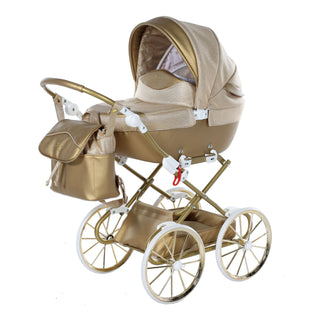Junama Dolce Gold Dolls Pram 4in1 luxury travel system
