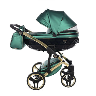 Junama fluo green — pram & pushchair set, made in Europe | Butterflies Baby UK