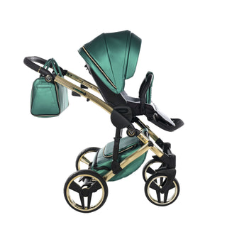Junama fluo green — pram & pushchair set, made in Europe | Butterflies Baby UK