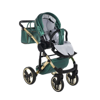 Junama fluo green — pram & pushchair set, made in Europe | Butterflies Baby UK
