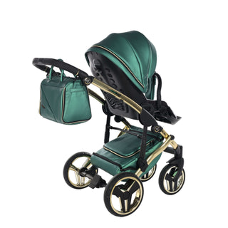 Junama fluo green — pram & pushchair set, made in Europe | Butterflies Baby UK