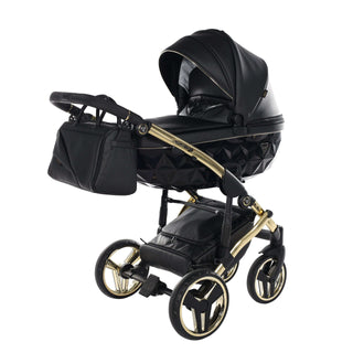 Junama fluo black — pram & pushchair set, made in Europe | Butterflies Baby UK