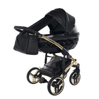 Junama fluo black — pram & pushchair set, made in Europe | Butterflies Baby UK