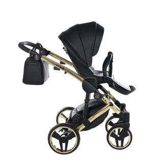 Junama fluo black — pram & pushchair set, made in Europe | Butterflies Baby UK