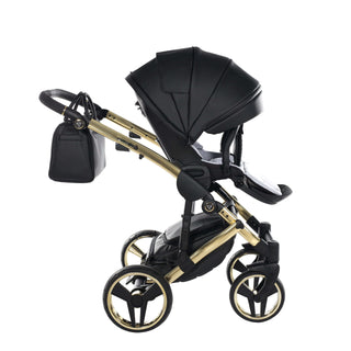 Junama fluo black — pram & pushchair set, made in Europe | Butterflies Baby UK