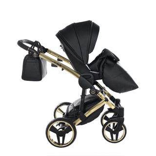 Junama fluo black — pram & pushchair set, made in Europe | Butterflies Baby UK