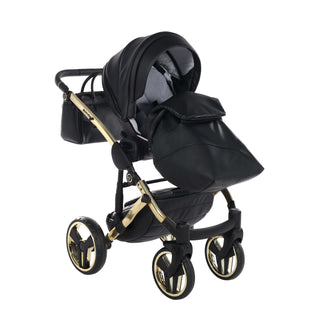 Junama fluo black — pram & pushchair set, made in Europe | Butterflies Baby UK