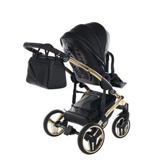 Junama fluo black — pram & pushchair set, made in Europe | Butterflies Baby UK