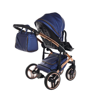 Junama fluo navy — pram & pushchair set, made in Europe | Butterflies Baby UK