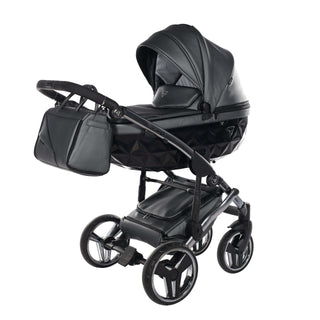 Junama Fluo grey — 2-in-1 travel system, made in Europe | Butterflies Baby UK