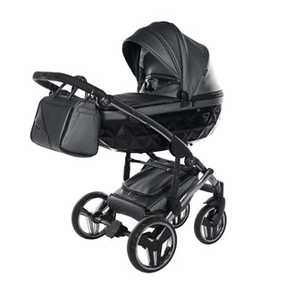 Junama fluo grey — pram & pushchair set, made in Europe | Butterflies Baby UK