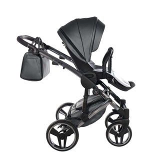 Junama fluo grey — pram & pushchair set, made in Europe | Butterflies Baby UK