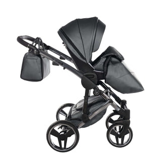Junama fluo grey — pram & pushchair set, made in Europe | Butterflies Baby UK