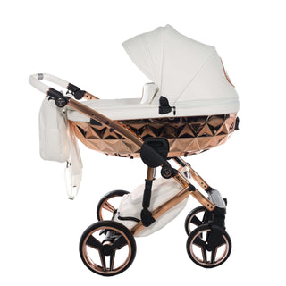 Junama white — pram & pushchair set, made in Europe | Butterflies Baby UK