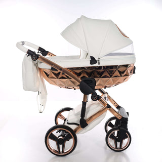 Junama white — pram & pushchair set, made in Europe | Butterflies Baby UK