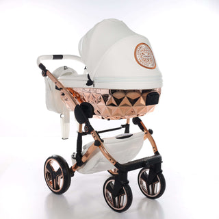 Junama white — pram & pushchair set, made in Europe | Butterflies Baby UK