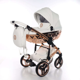 Junama white — pram & pushchair set, made in Europe | Butterflies Baby UK