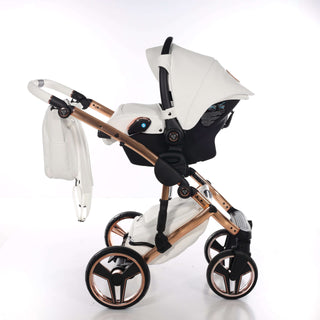 Junama white — pram & pushchair set, made in Europe | Butterflies Baby UK