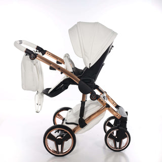 Junama white — pram & pushchair set, made in Europe | Butterflies Baby UK