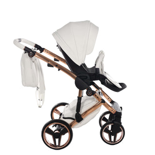 Junama white — pram & pushchair set, made in Europe | Butterflies Baby UK