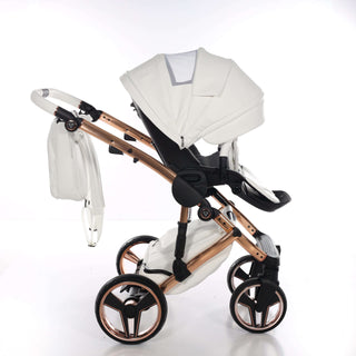 Junama white — pram & pushchair set, made in Europe | Butterflies Baby UK