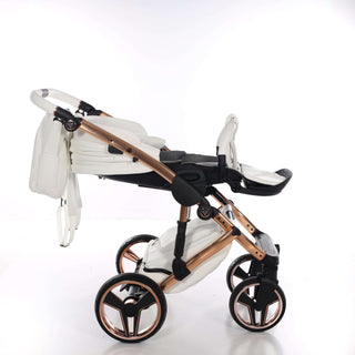 Junama white — pram & pushchair set, made in Europe | Butterflies Baby UK