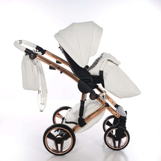 Junama white — pram & pushchair set, made in Europe | Butterflies Baby UK