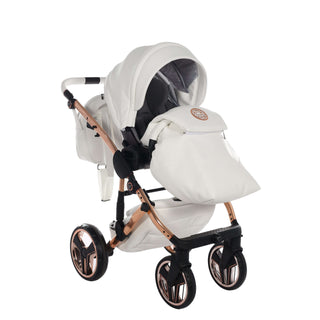 Junama white — pram & pushchair set, made in Europe | Butterflies Baby UK