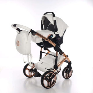 Junama white — pram & pushchair set, made in Europe | Butterflies Baby UK