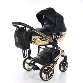 Junama black — pram & pushchair set, made in Europe | Butterflies Baby UK