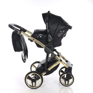 Junama black — pram & pushchair set, made in Europe | Butterflies Baby UK