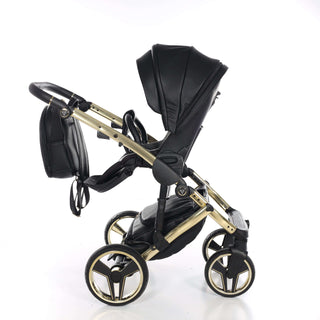 Junama black — pram & pushchair set, made in Europe | Butterflies Baby UK