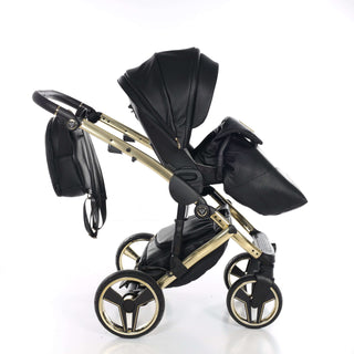 Junama black — pram & pushchair set, made in Europe | Butterflies Baby UK
