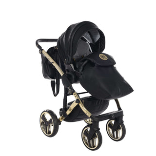 Junama black — pram & pushchair set, made in Europe | Butterflies Baby UK
