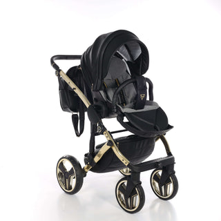 Junama black — pram & pushchair set, made in Europe | Butterflies Baby UK