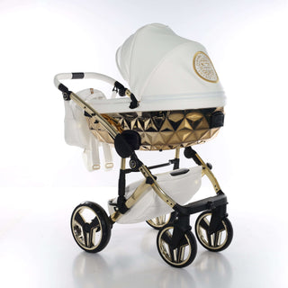Junama white — pram & pushchair set, made in Europe | Butterflies Baby UK