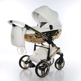 Junama white — pram & pushchair set, made in Europe | Butterflies Baby UK