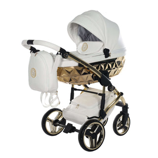 Junama white — pram & pushchair set, made in Europe | Butterflies Baby UK