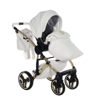 Junama white — pram & pushchair set, made in Europe | Butterflies Baby UK