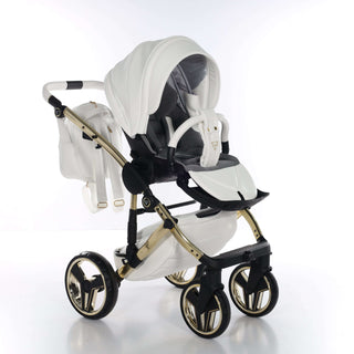 Junama white — pram & pushchair set, made in Europe | Butterflies Baby UK