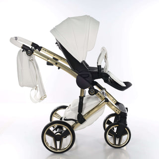 Junama white — pram & pushchair set, made in Europe | Butterflies Baby UK