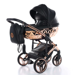 Junama black — pram & pushchair set, made in Europe | Butterflies Baby UK