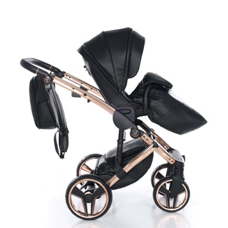 Junama black — pram & pushchair set, made in Europe | Butterflies Baby UK