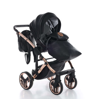 Junama black — pram & pushchair set, made in Europe | Butterflies Baby UK