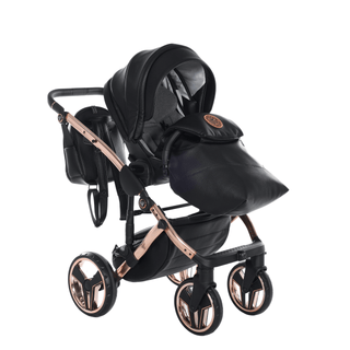 Junama black — pram & pushchair set, made in Europe | Butterflies Baby UK