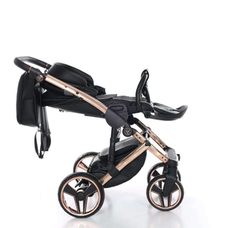 Junama black — pram & pushchair set, made in Europe | Butterflies Baby UK