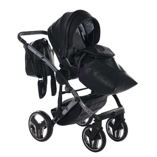 Junama black — pram & pushchair set, made in Europe | Butterflies Baby UK