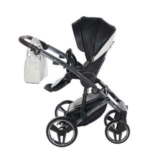 Junama glitter black — pram & pushchair set, made in Europe | Butterflies Baby UK